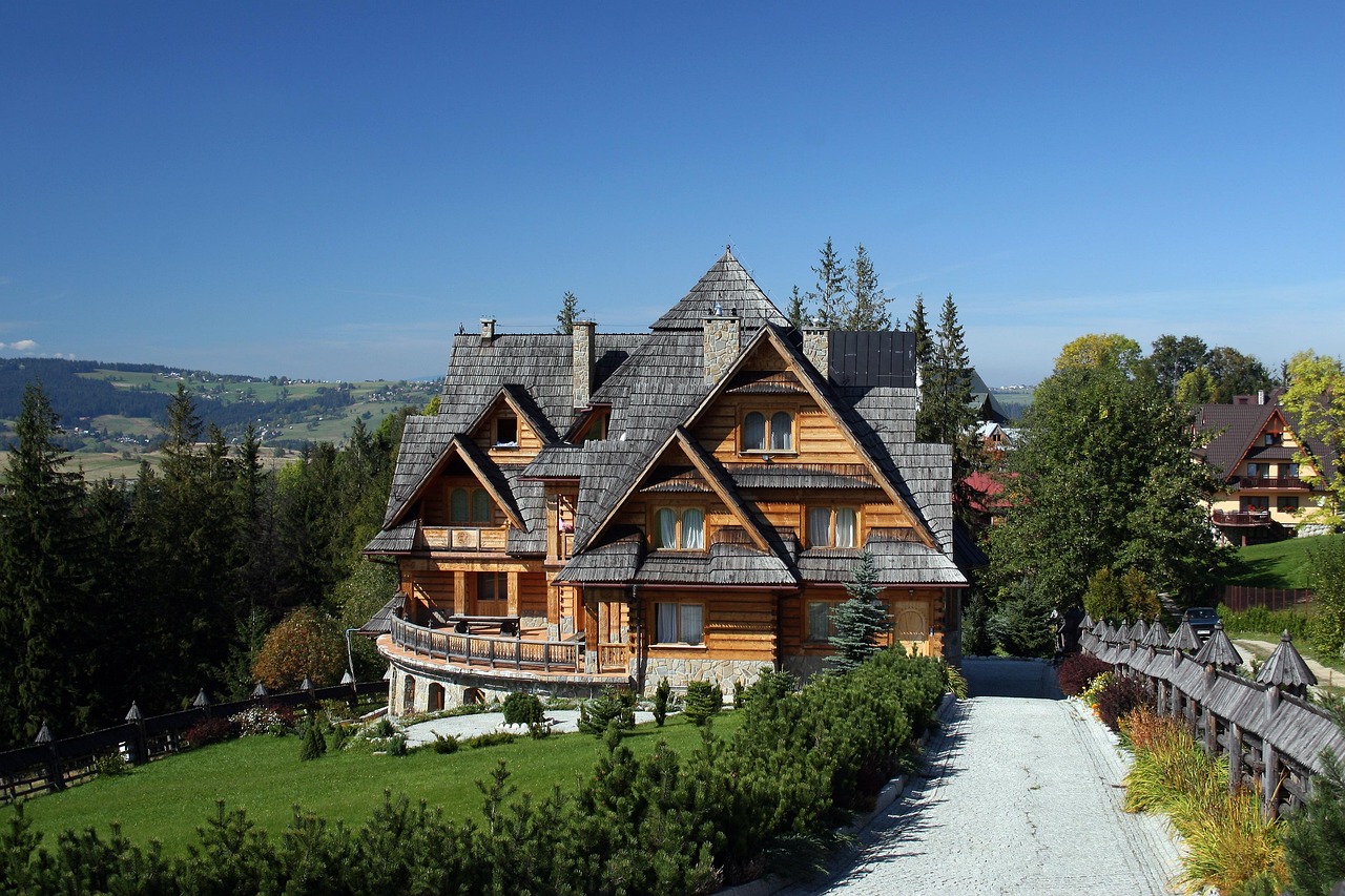 house, architecture, nature, country house, timber construction, shingle roof, strange architecture, scenic, summer, poland